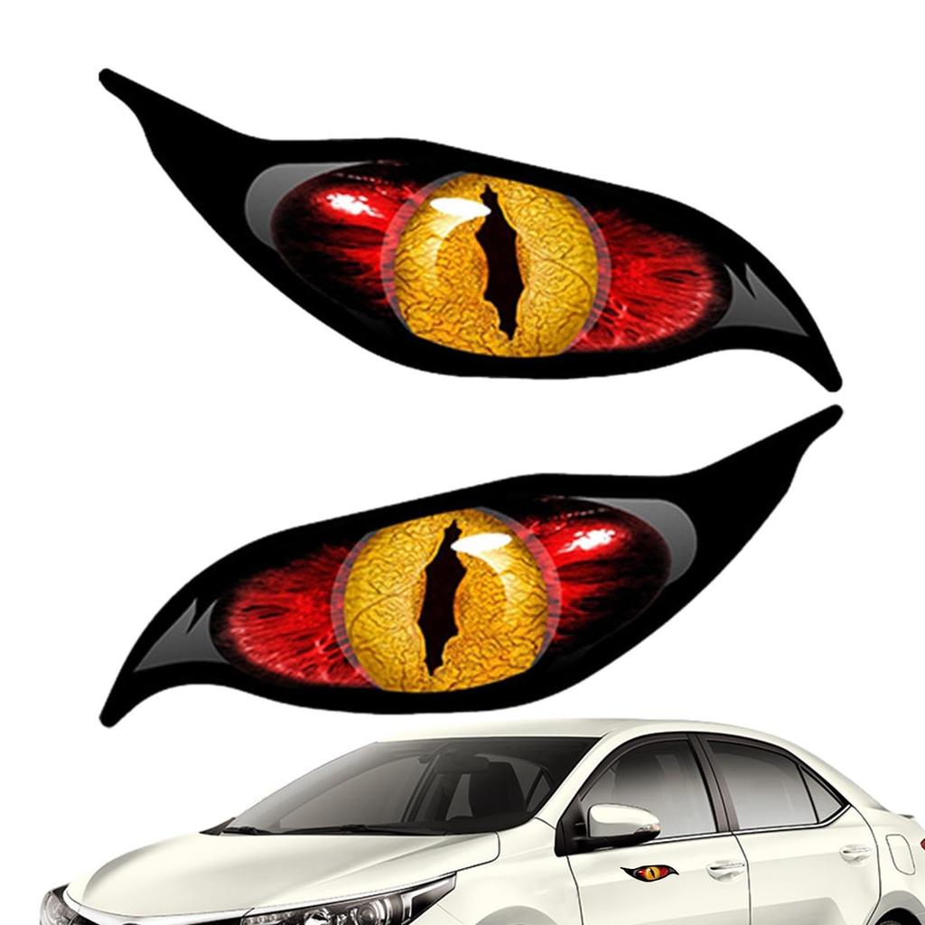 Car Eye Stickers - Eye Car Decal Mirror Sticker,2 Reflective Eye Stickers Scary Simulation
