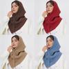 Winter Balaclava Hat Scarf for Women Warm Knitted Hooded Caps Outdoor Warm One-Piece Neck Collar Beanies Hats for Girls
