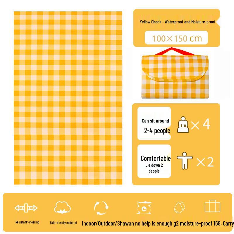 Portable Outdoor Picnic & Camping Mat: Moisture-Proof, Stylish, Essential for Spring Outings
