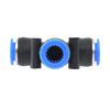 2Pcs 10mm T-type APE Plastic 3-Way Pneumatic Quick Connect Fittings, Push-in Air Hose Connector for Pneumatic Tools Air Tubing Connection