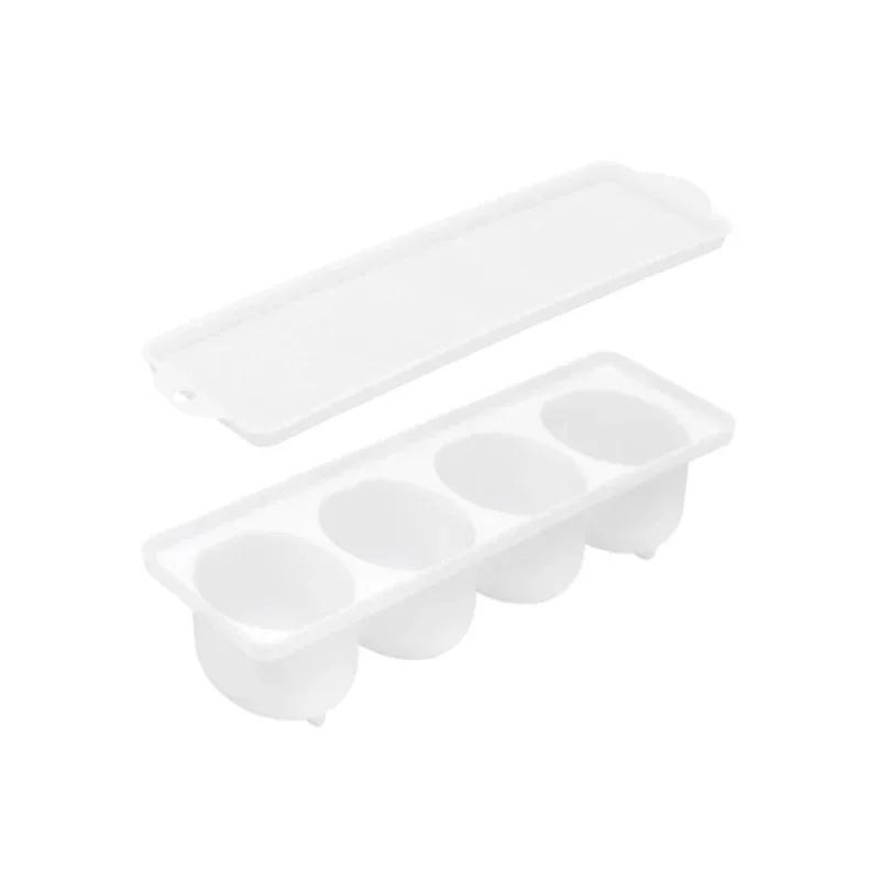 Tea Egg Preserved Fresh-keeping Box Four-lattice Plastic Pickling Egg Box with Lid Home Refrigerator Storage Box Kitchen Tools