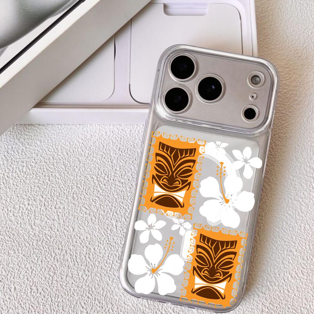 

Cool Tiki Time Phone Case For iPhone 17 16 15 14 13 12 Pro Max Plus With Magnetic Crystal Clear Case Wireless Charge iPhone 14 Pro