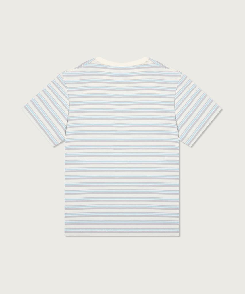 CHAMPION Women'S C-Logo Striped T-Shirt Ecru