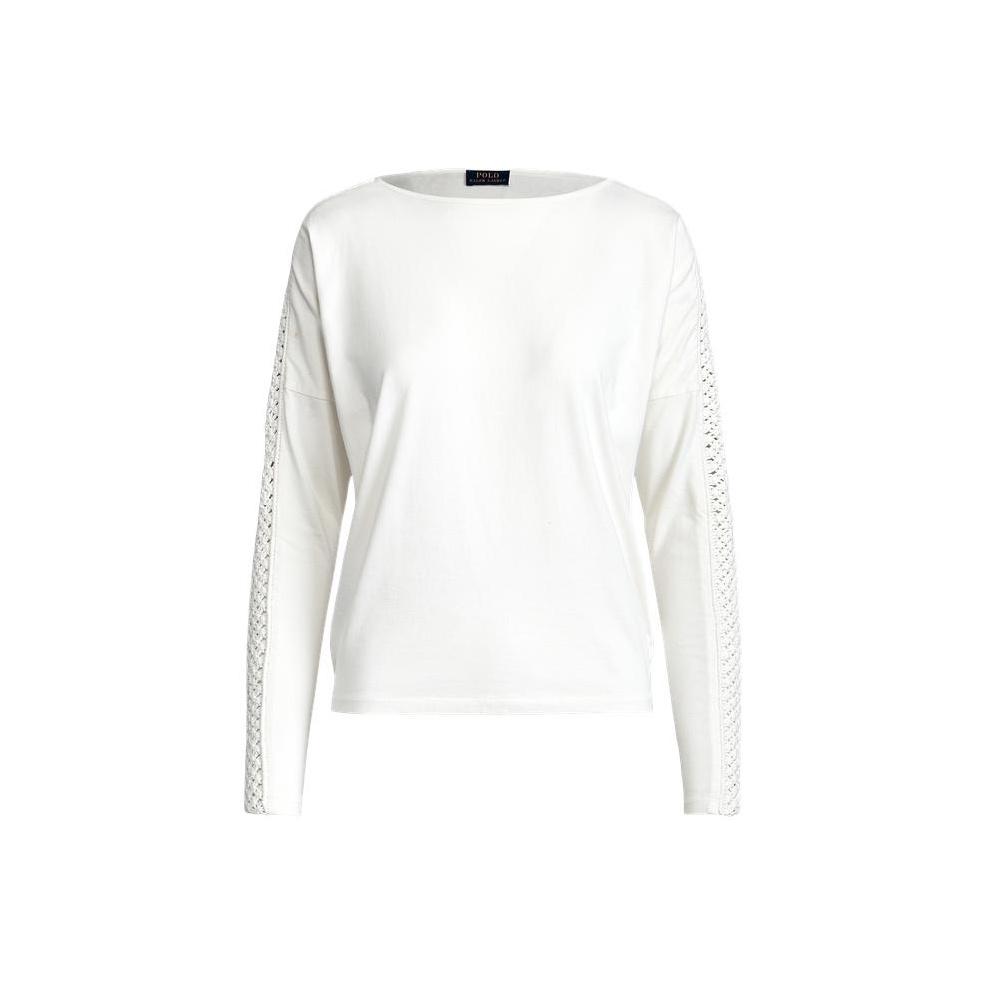 

Polo Ralph Lauren Solid Color Tapered Pullover Long Sleeve Raglan T-Shirt Women Tops White WMPOKNINCU20279-100 XS