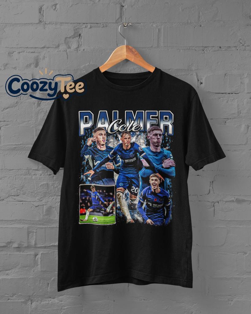 Vintage Cole Palmer T-Shirt - Individuelles Vintage-Artwork Hochwertiges Chelsea Fußballfan-T-Shirt