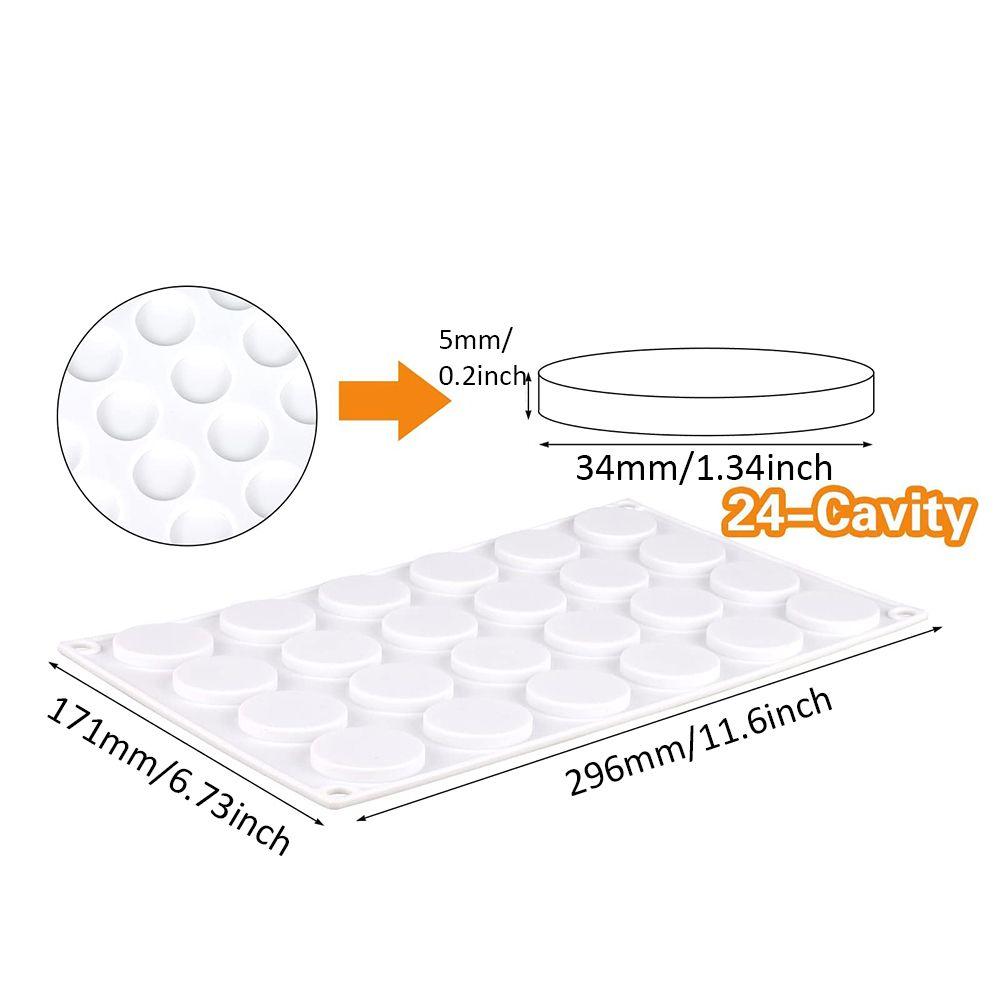 Silicone Mold Scrapbooking Resin Casting Silicone Mat for Wax Seal Stamp Wax Sealing Mat 24-Cavity