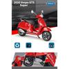 Welly 1/12 2020 Vespa GTS Super Alloy Volnočasový Motocykl Model Kovový Street Road Motocykly Model Simulace Dětská Hračka Dárek
