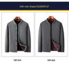 Fleece-Lined Button-Up Cardigan for Older Men - Autumn/Winter Style