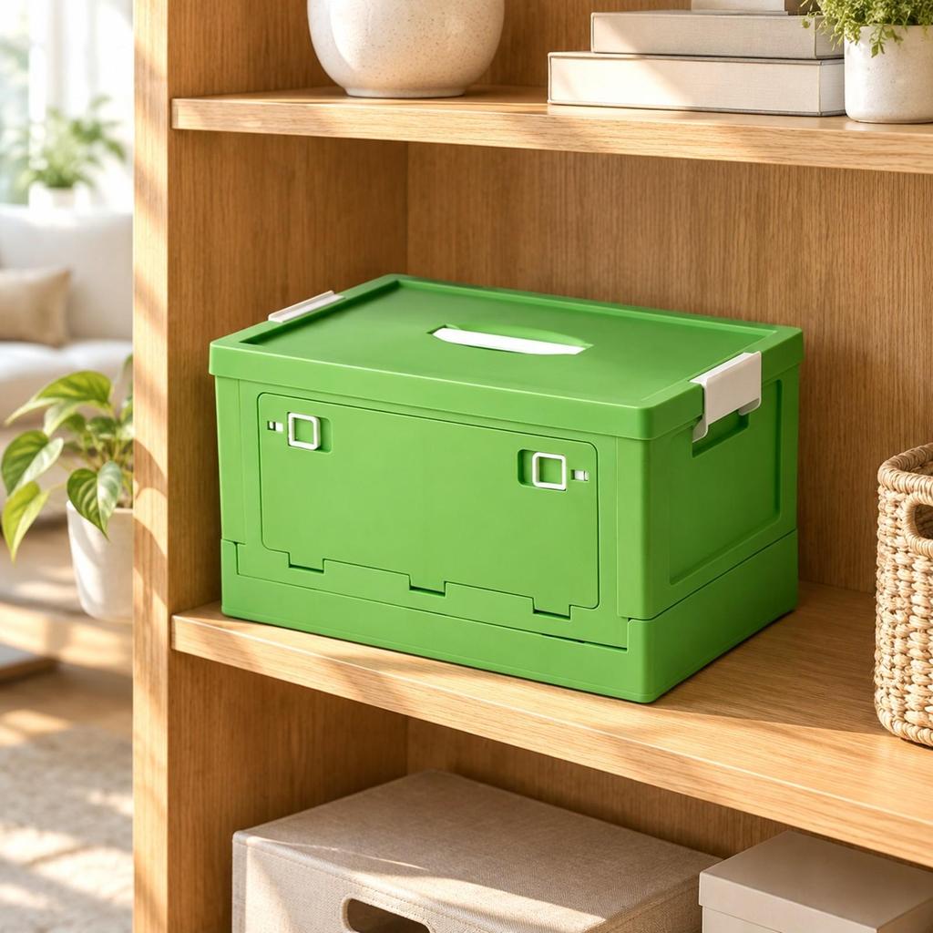 Closet Organizers Lidded Foldable Organizer Box Space-Saving Storage