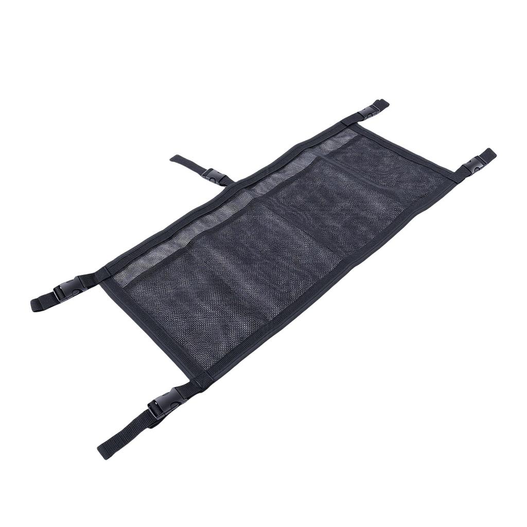 Boat Storage Bag with 3 Divisions Suspended Boat Tackle Life Jacket Mesh Bag Organizer for Leaning Post 4x32x15in