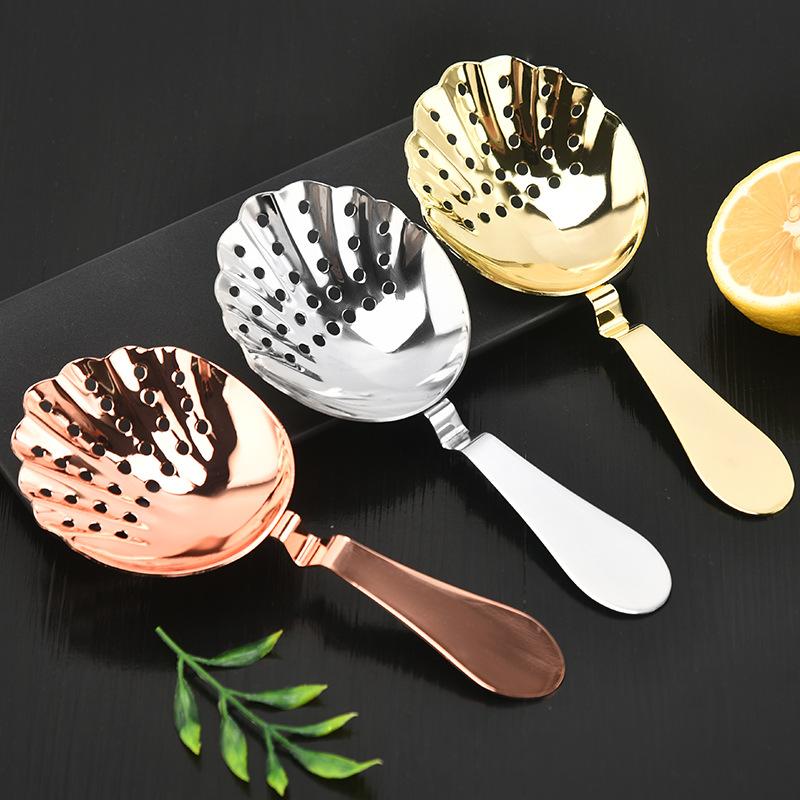 Julep Bar Strainer 304 Stainless Steel Cocktail Strainer Spoon Bar Sprung Cocktail Shaker Fast Drain Julep Strainer Bar Tools