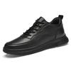 Shoes Autumn New Thick-soled Lightweight Outdoor Sports Shoes Light Luxury Leather Lace-up Casual Shoes