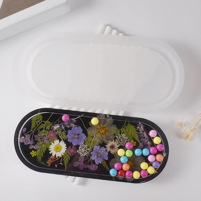 Resin Coaster Molds Oval Shaped Silicone Coaster Resin Moulds Cup Pads Molds Silicone Material for Epoxy Resin Casting
