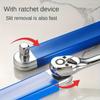 1Set Multi-Functional Extended Wrench,Extended Wrench Booster Lever Kit,Dual-purpose Ratchet and Quick Socket,Ratchet Conversion,Universal Tool