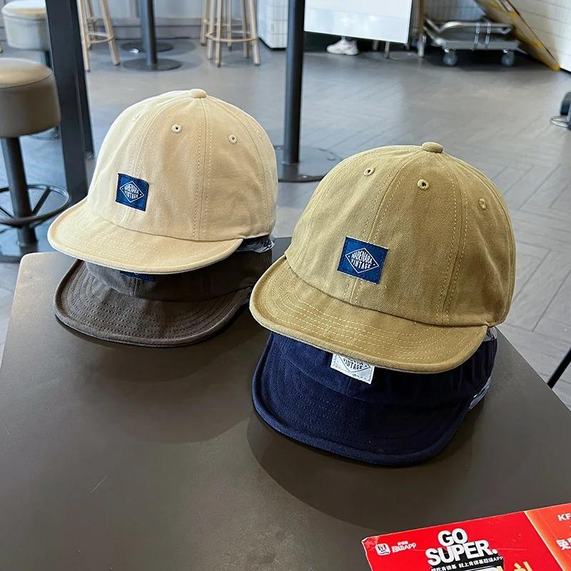 Women's Retro Baseball Hat - Spring & Autumn Soft Top Short Brim, Cloth Label, Niche Street Style Tooling Cap