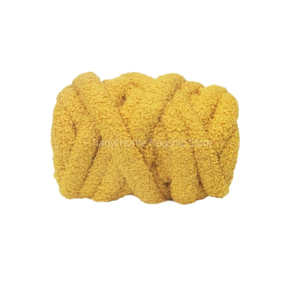 500g Teddy Roll Dickes Garn Dickes Kern Baumwollwolle Schlauchgarn DIY Decke Kissen Sperriges Arm Garn Handarbeit Stricken Garn Spinnen
