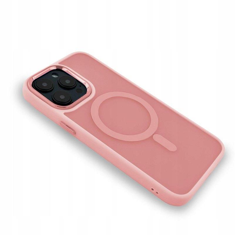 Case for iPhone 14 Pro Max Magsafe Magmat Reinforced Case Pink + Glass