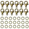 Multicolor Zinc Alloy Lobster Clasp & Jump Ring Set for DIY Bracelet & Necklace Jewelry