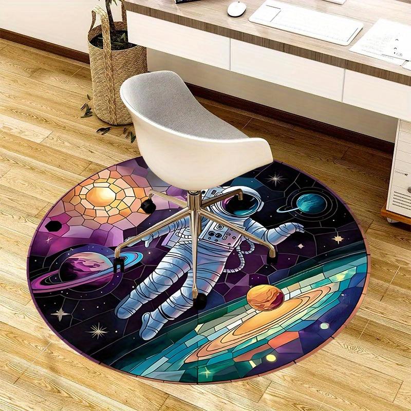 1pc Multi Surface Chair Mats Astronaut In Space with Planets Perfect for Decorating Office Chairs, Living Rooms, Or Bedrooms.dt068