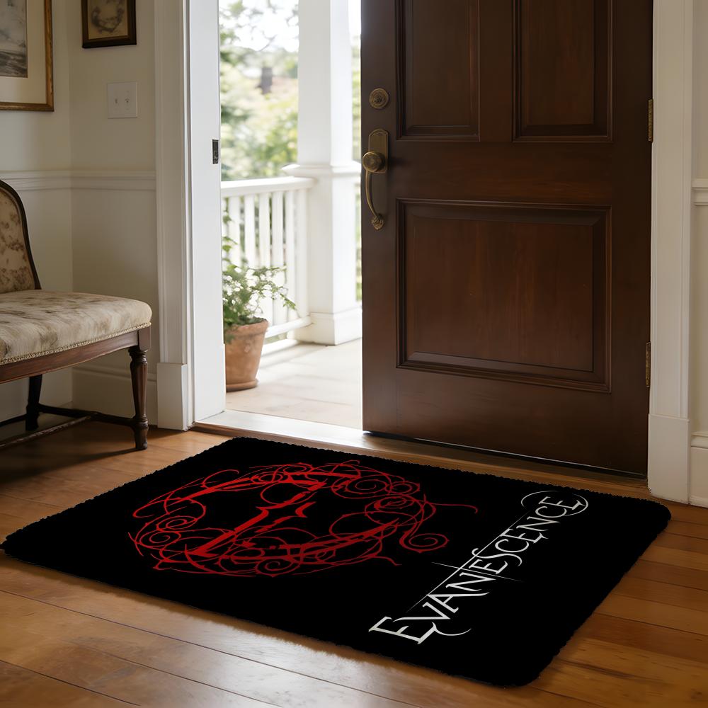 Evanescence Band Floor Mat Soft Flannel Absorbent Mat Non-Slip Rug Home Bedroom Bathroom
