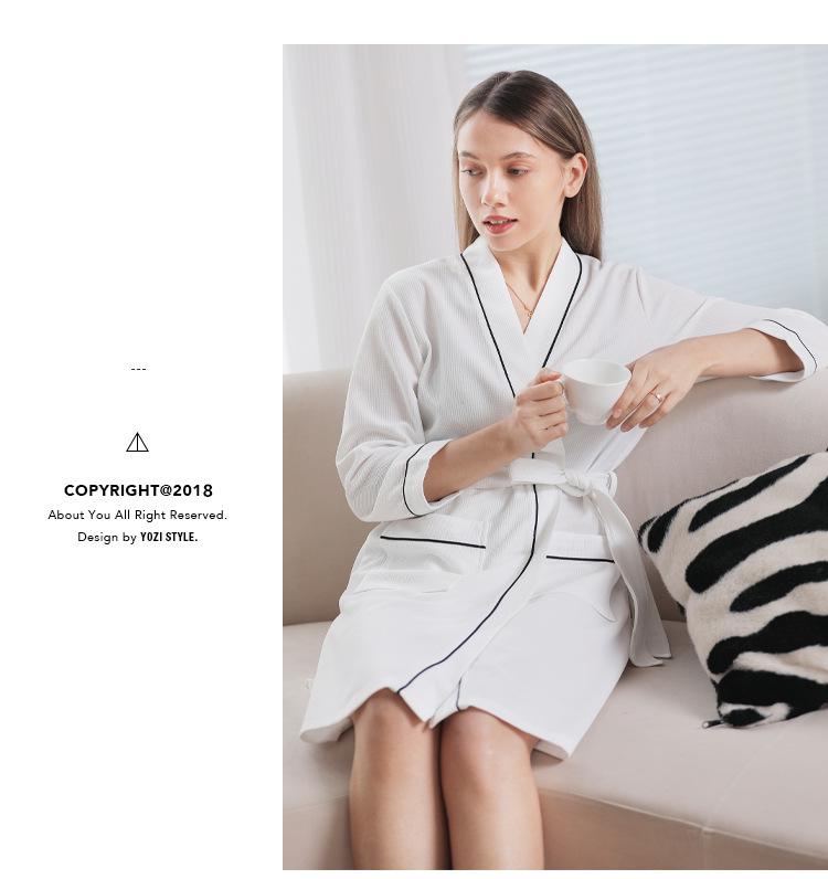 2025 Four Seasons Waffle-Style Couple Bathrobe – European & American Design