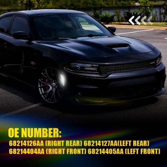 4Pcs LED Marker Side Light FRONT RED REAR WHITE For Dodge 2015- Charger