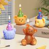 DIY Birthday Bear Birthday Cake Decoration Glue Mould Ins Wind Bear Aromatherapy Ornament Candle Silicone Mold