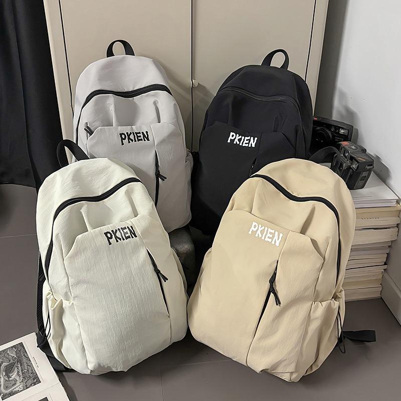 Leisure Travel Backpack New Large-capacity Junior High School Student Schoolbag Simple Backpack