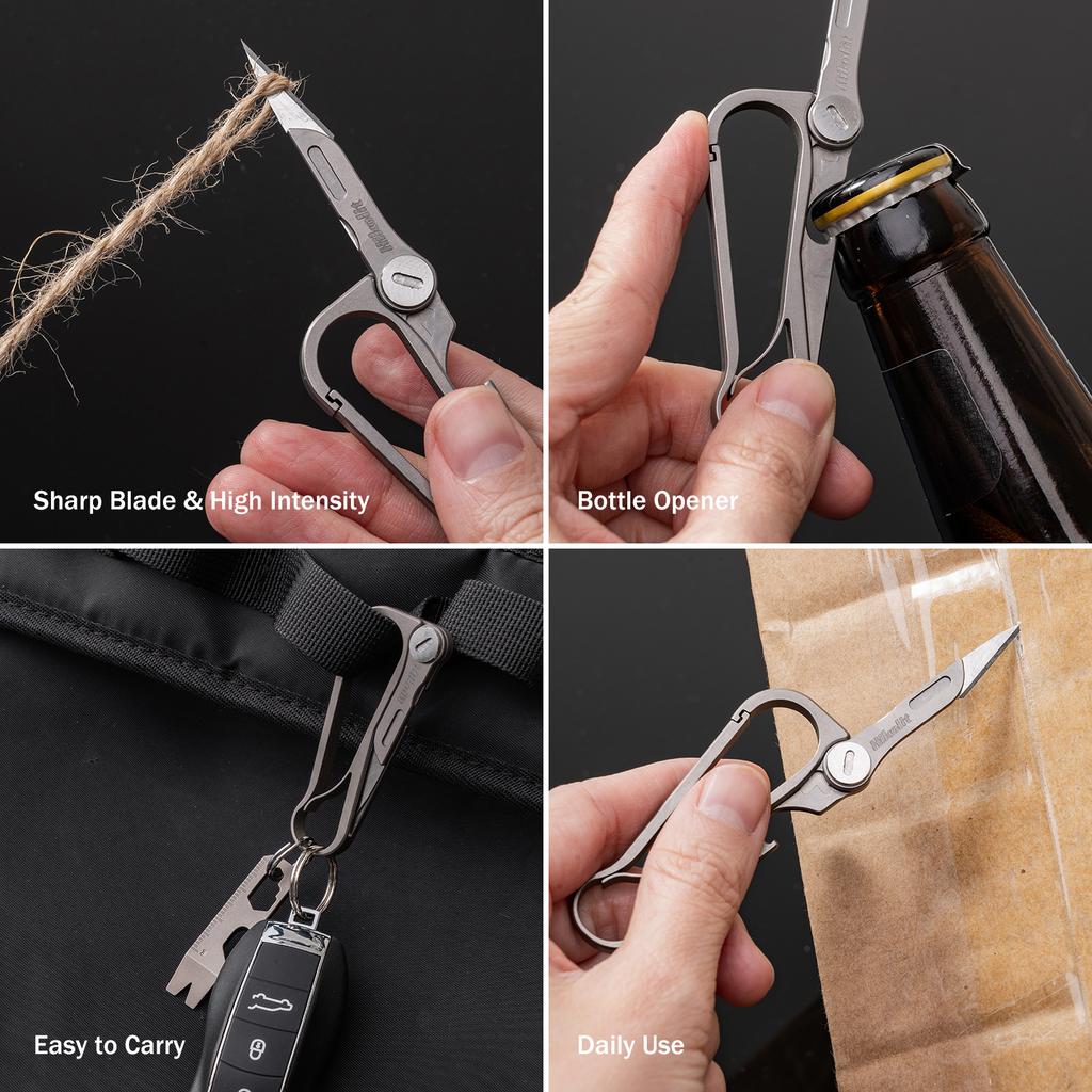 Aluminum Alloy Key Chain Detachable NO.11 Blade Ruler Bottle Opener Etc Multifunctional Men's Car Key Latch Utility Knife
