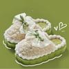 Women's Plush Slippers - Bow Detail Winter House Shoes Ultra-Soft Non-Slip Indoor Slippers for Home&Maternity Comfort