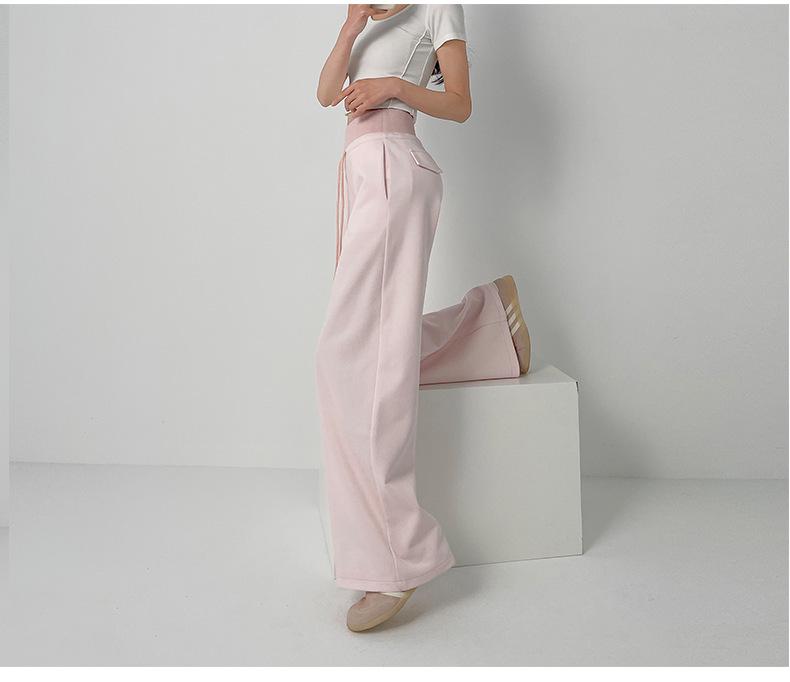 Women's High-Waisted Autumn Casual Cotton Wide-Leg Sweatpants