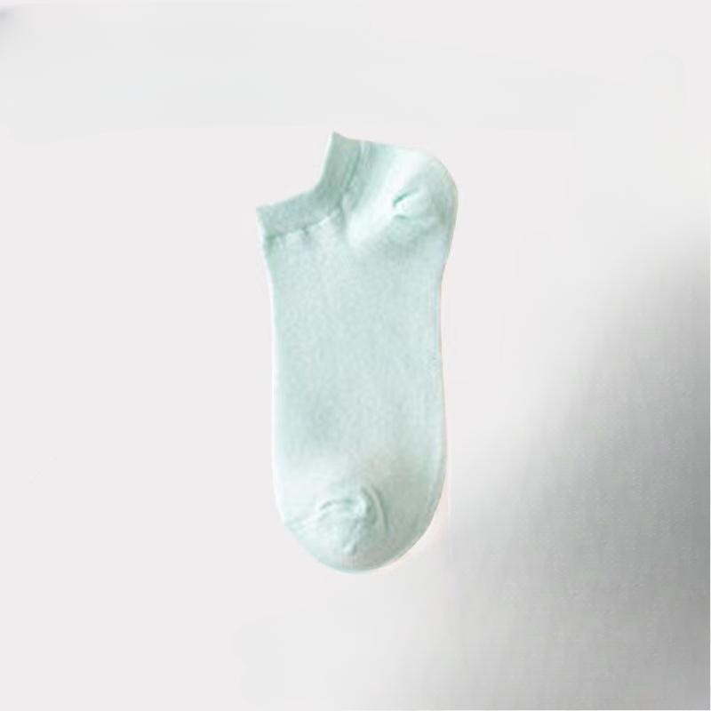 8 Pairs of Spring and Summer Four-season Women's Simple Fashionable and Sweet Morandi Solid Color Low Cut and Comfortable Socks