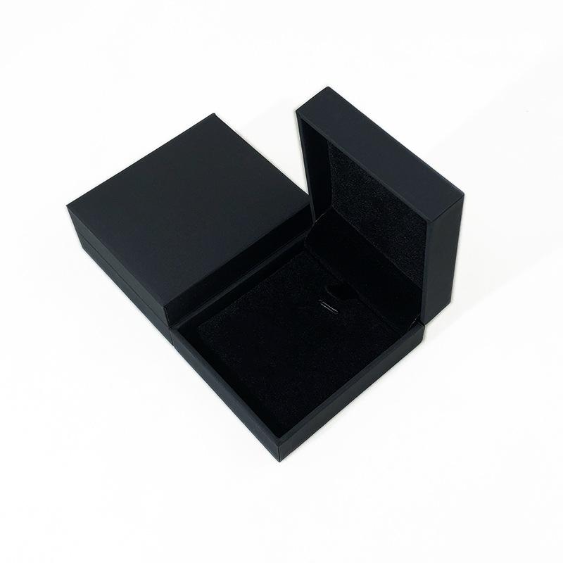 2pcs Black, Flip Up Jewelry Box, Fashion Accessory Box, Ring Box, Pendant Box, Paired Ring Box, Flip Up Men's Cufflink Gift Box