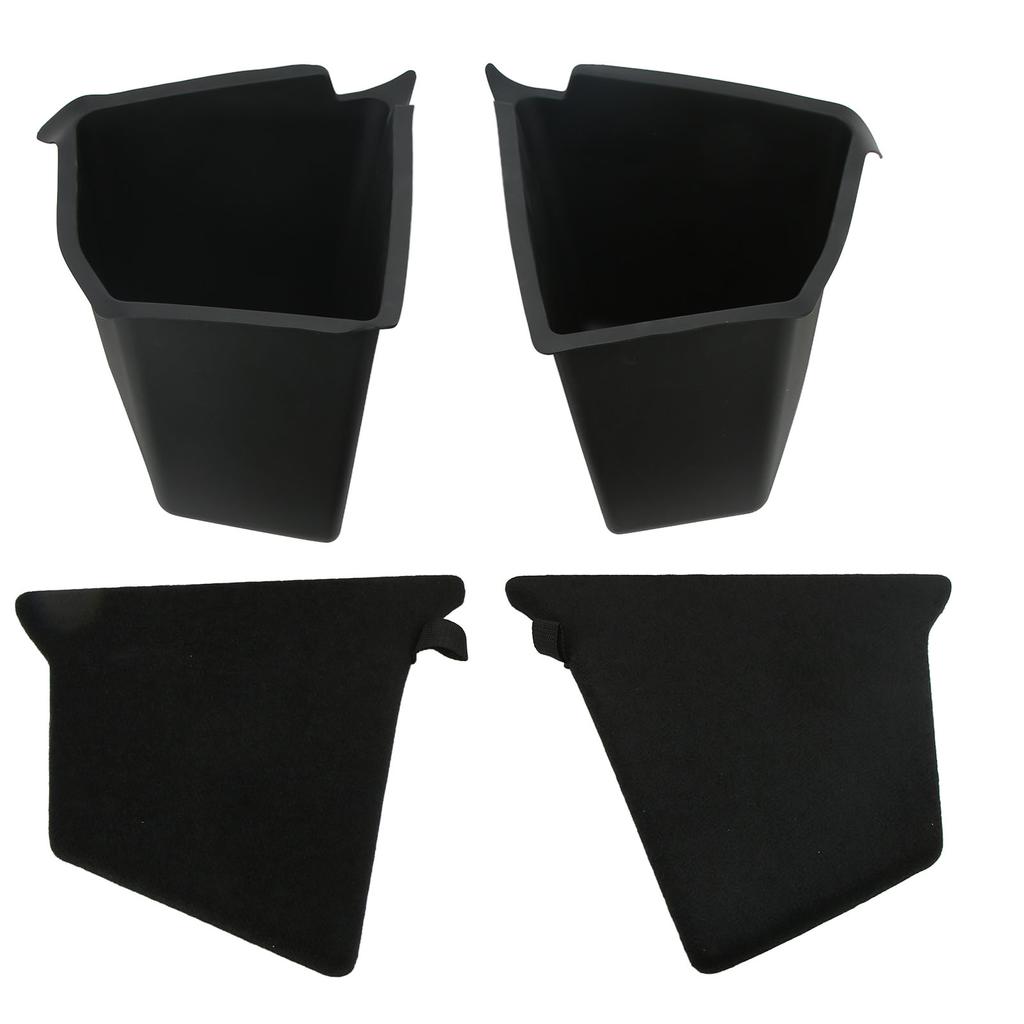 2 Pcs Rear Trunk Organizer Side Storage Packets Bins with Lid Additional Storage Box Tray Replacement for Tesla Model Y