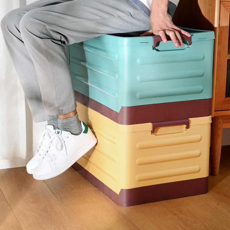 Removable Storage Box Folding Storage Box Multifunction Foldable Organizer Container Plastic Sundries Storages Supplies Organizer Box with Lid