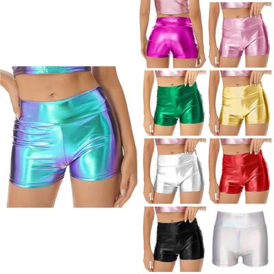 Frauen Club Wear Rave Party Kostüm Glänzende Shorts Nachtclub Performance Hot Dance Shorts