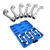 6PCS 12-19mm 1/2 Inch Drive Open End Injector Line Socket Wrench Set For Diesel Fuel Injection Pump Nut Removal Hand Tools
