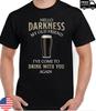 Hello Darkness Drink With You Again Beer Alcohol Funny Humor Gift Unisex Tee