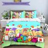 Set di biancheria da letto con motivo Numberblocks2, 3 pezzi, set copripiumino include copripiumino e federe, decorazione perfetta per la camera da letto in ogni stagione e regalo
