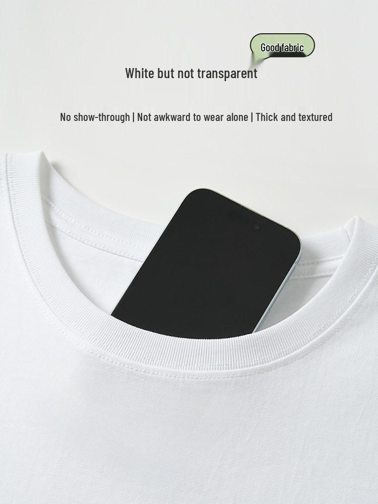 Women's Plus Size White Short Sleeve Pure Cotton Summer T-Shirt