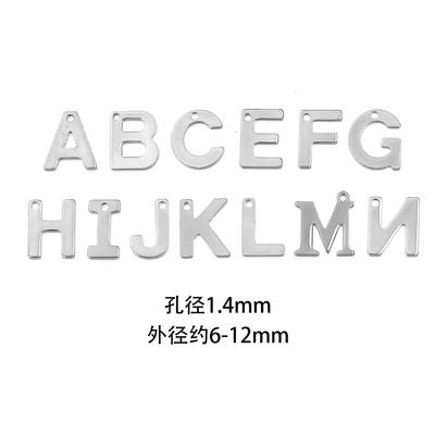 50pcs/lot English Letters Charms Stainless Steel Alphabet Pendants For Jewelry Making DIY Necklace Pendants Earrings Accessories