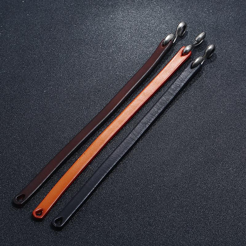 Men's European & American Retro Leather Punk Rock Bracelet