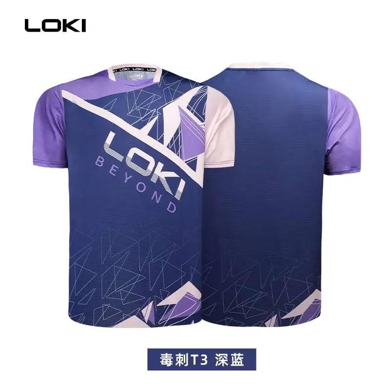 Neue LOKI Tischtennis Trikots für Damen und Herren, schnelltrocknende atmungsaktive Wettkampfsportbekleidung, Trainings-Kurzarm