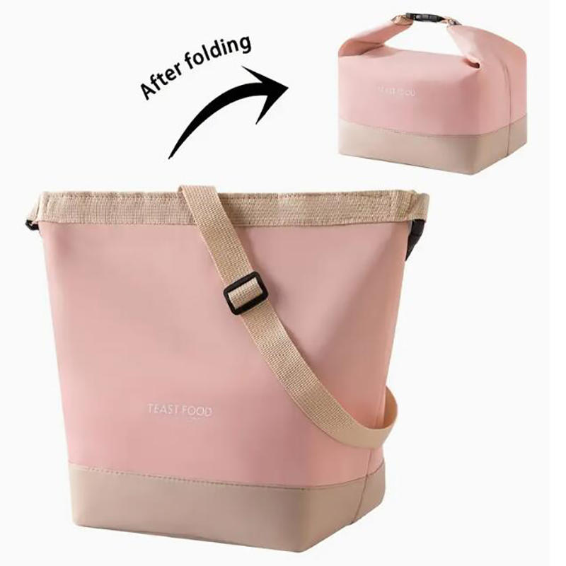 Izolowana torba na lunch z paskiem na ramię, szczelna torba typu tote i crossbody, pojemnik na jedzenie do pracy, szkoły