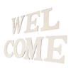 7PCS Welcome Sign Plywood 2mm Thickness Unpainted Welcome Decorative Letters for Wedding Party