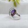 Amethyst Silver Ring, February Birthstone Jewelry, 925 Sterling Silver Handmade Jewelry, Unisex Ring Ar8949