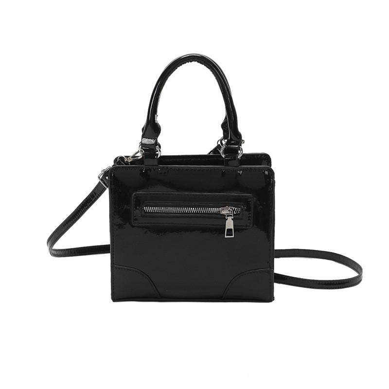 Fashionable Small Square Bag Versatile Pu Material Handbag With Zip Closure For Daily Use