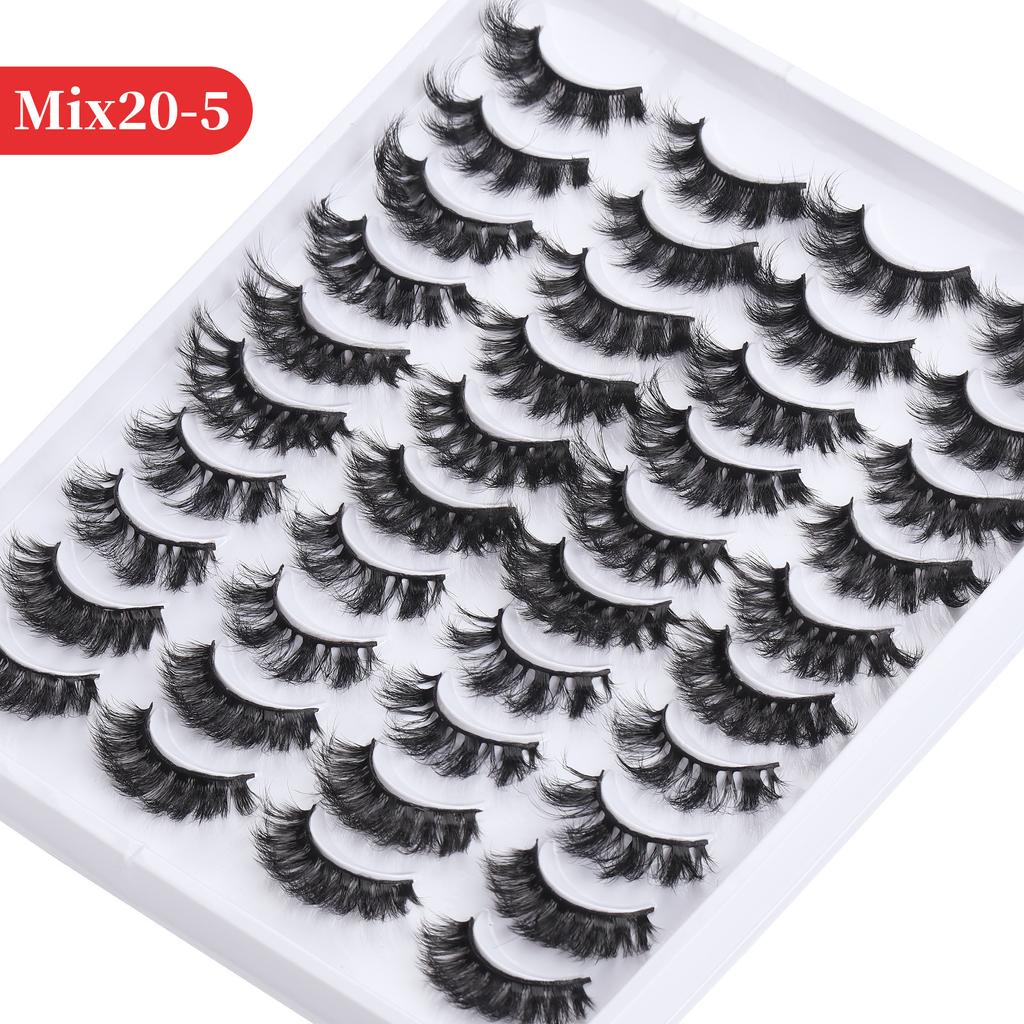 Imitation Mink Hair False Eyelashes Russian Curly Messy Fried Hair Dense Simulated Eyelashes
