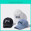 High-quality Denim Bow Cap For Women Ideal For Sun Protection And Trendy Looks