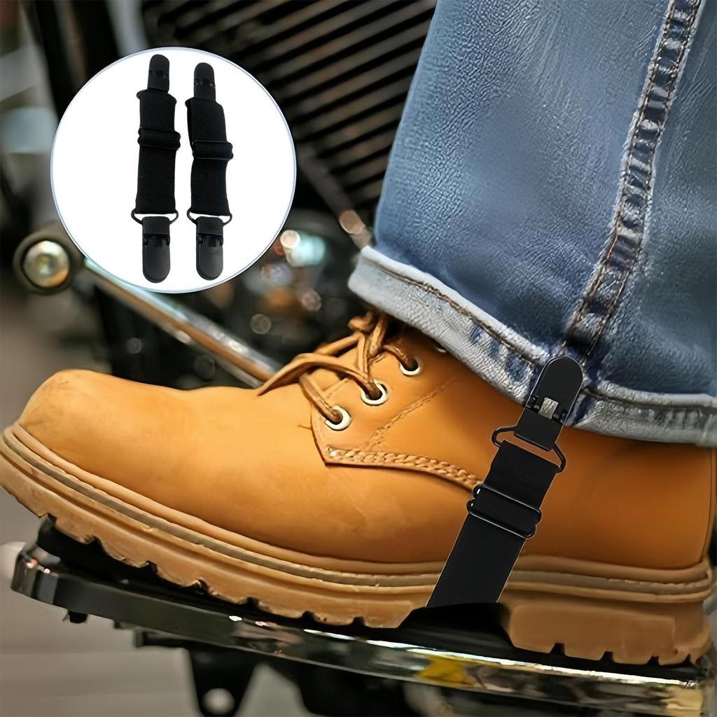 Cowboy Boot Straps 2 Piece Adjustable Clips Pant Keeper Pants Stirrup Leg Straps For Women Men Riding Biker Jeans Mitten Horse